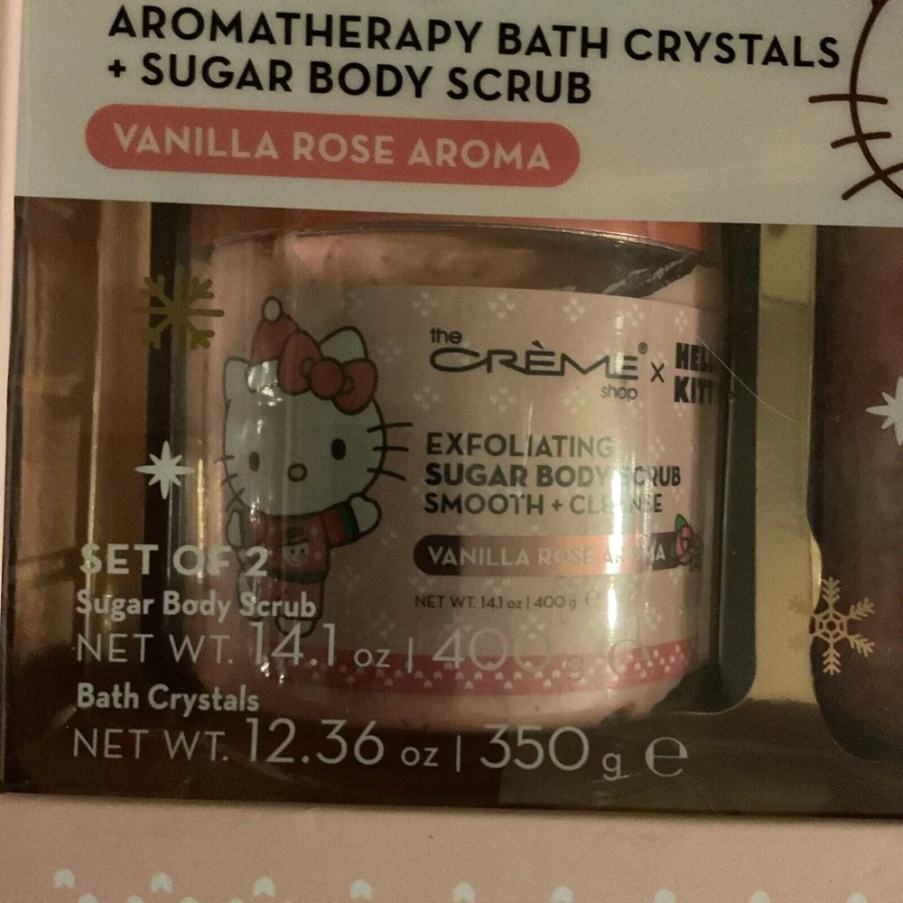 The Crème Shop, Hello Kitty, Winter Glow Spa Set, Bath Crystals & Body‎ Scrub
